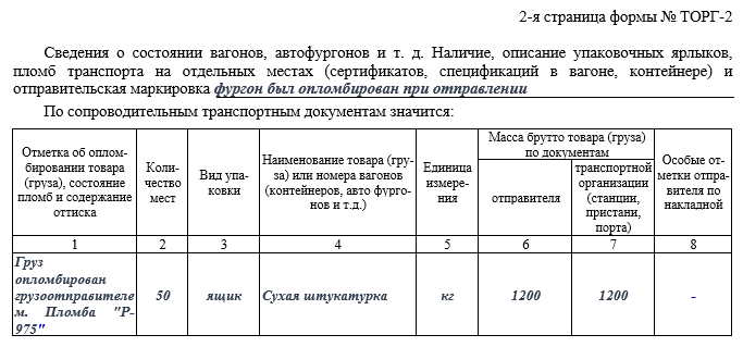 Форма тендера